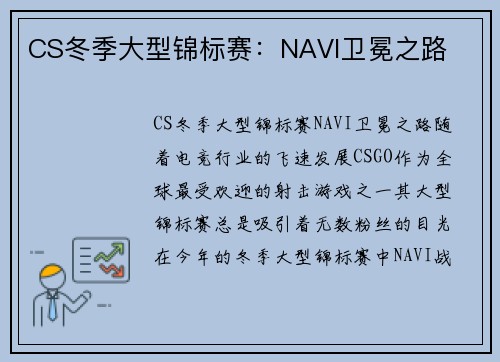 CS冬季大型锦标赛：NAVI卫冕之路